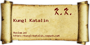 Kungl Katalin névjegykártya